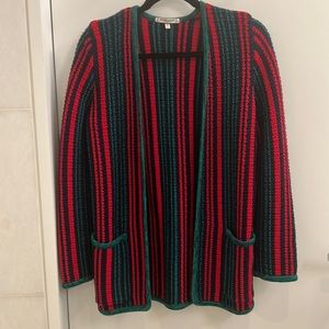 Vintage Yves St Laurent striped open cardigan. Gorgeous!